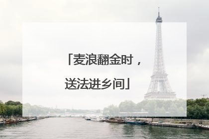 麦浪翻金时，送法进乡间