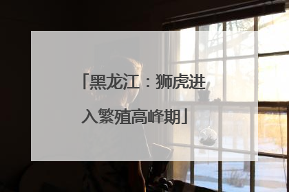 黑龙江：狮虎进入繁殖高峰期