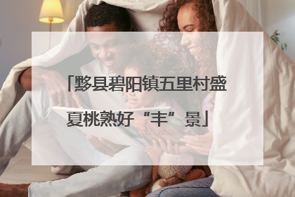 黟县碧阳镇五里村盛夏桃熟好“丰”景