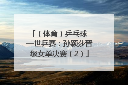 （体育）乒乓球——世乒赛：孙颖莎晋级女单决赛（2）