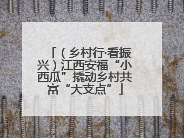 （乡村行·看振兴）江西安福“小西瓜”撬动乡村共富“大支点”