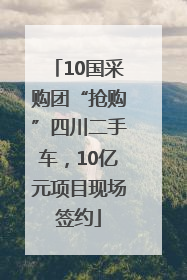 10国采购团“抢购”四川二手车，10亿元项目现场签约