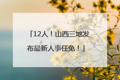 12人！山西三地发布最新人事任免！
