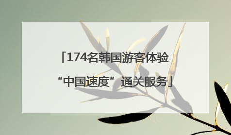 174名韩国游客体验“中国速度”通关服务