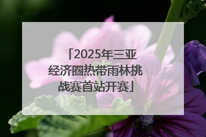 2025年三亚经济圈热带雨林挑战赛首站开赛