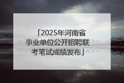 2025年河南省事业单位公开招聘联考笔试成绩发布