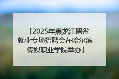 2025年黑龙江留省就业专场招聘会在哈尔滨传媒职业学院举办