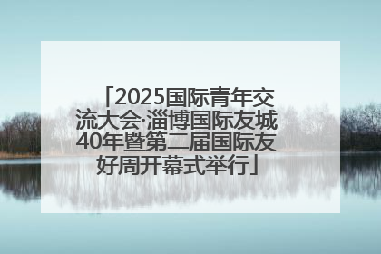2025国际青年交流大会·淄博国际友城40年暨第二届国际友好周开幕式举行