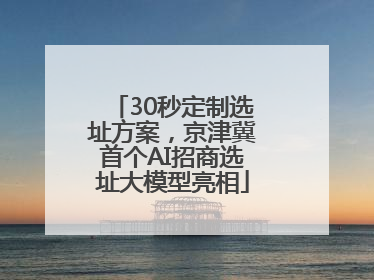 30秒定制选址方案，京津冀首个AI招商选址大模型亮相