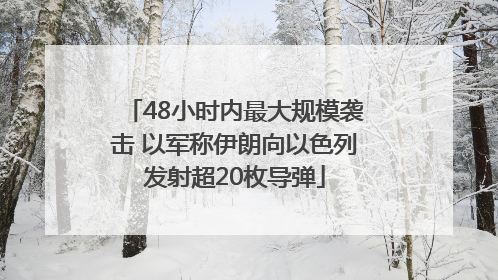 48小时内最大规模袭击 以军称伊朗向以色列发射超20枚导弹
