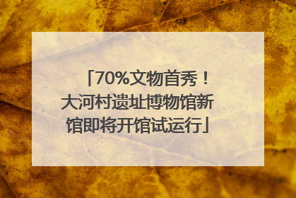 70%文物首秀！大河村遗址博物馆新馆即将开馆试运行